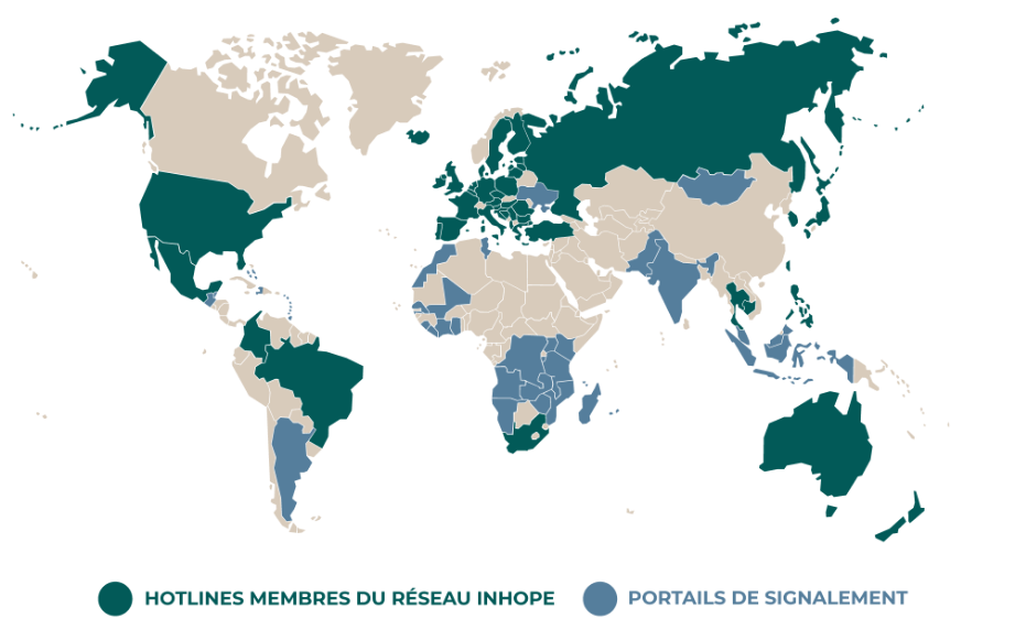 carte du reseau hotline inhope