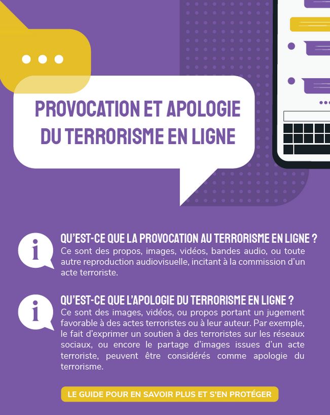 guide sur provocation et apologie du terorisme